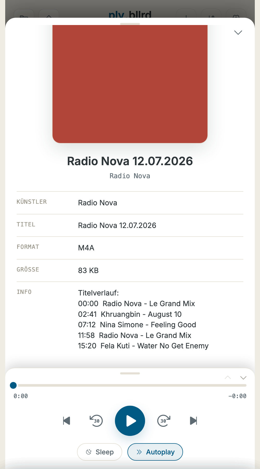 Screenshot: fullrec